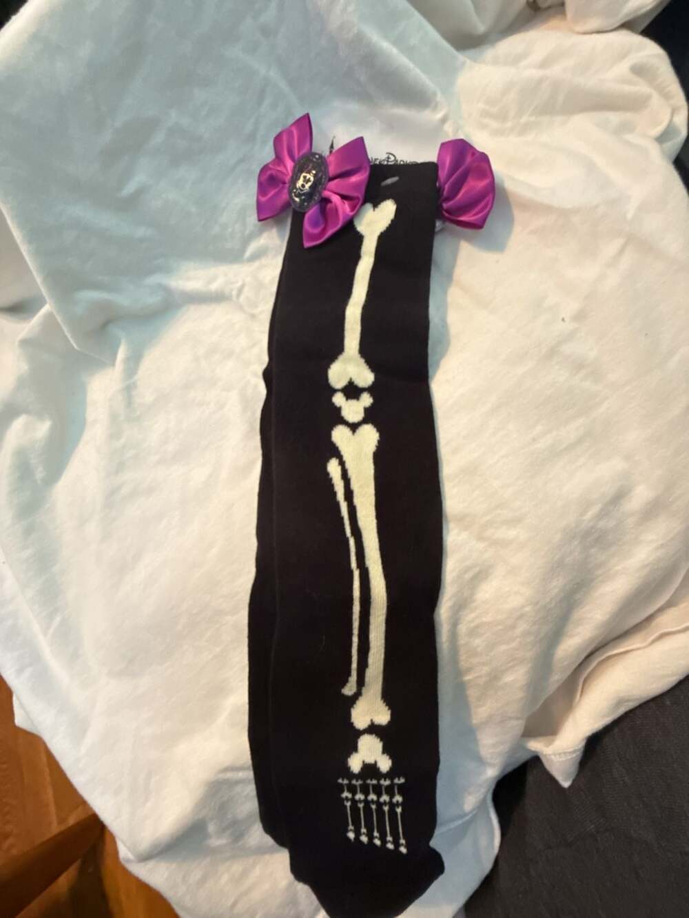 Disney Socks - Halloween Minnie Witch Bones and Bows
